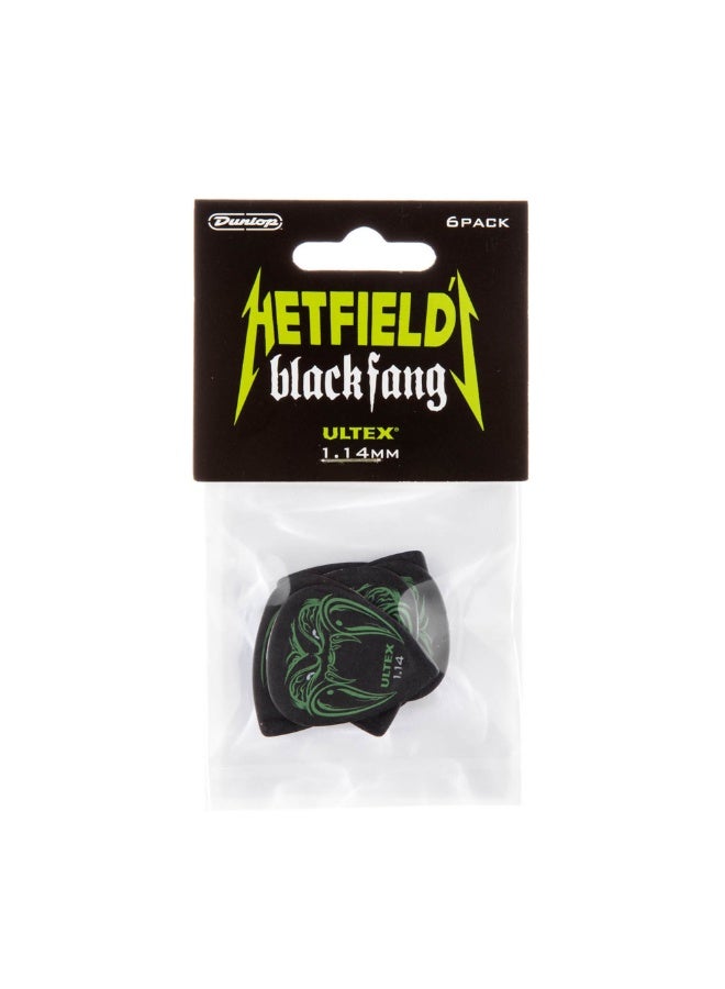 DUNLOP Black Fang pick, Dunlop PH112-114, James Hetfield pick, Ultex pick, 1.14mm pick, guitar picks UAE, Dunlop picks Dubai, Metallica pick, signature guitar pick, sharp attack pick, heavy gauge pick, guitar picks UAE - Image 3