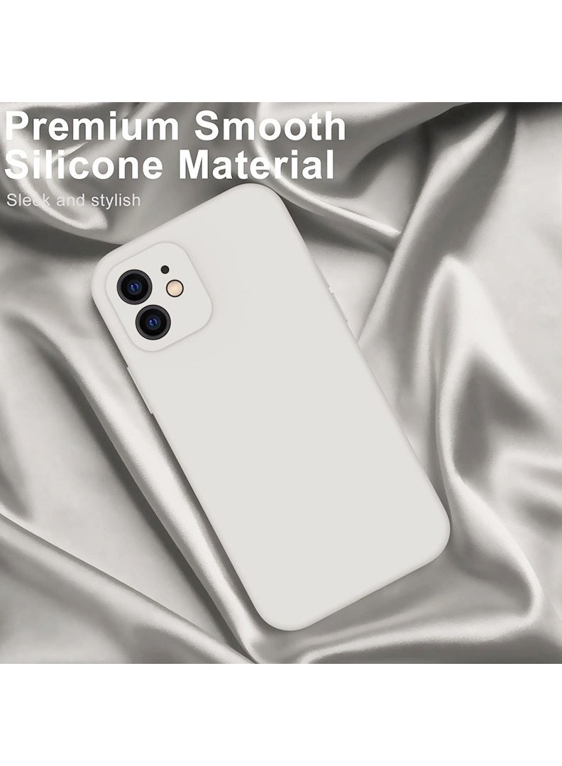 Theodor Protective Ultra Slim Fit Case Liquid Silicone Gel Cover with Full Body Protection Anti-Scratch Shockproof Case For iPhone 12 LIQUID SILICON GREY - Image 3