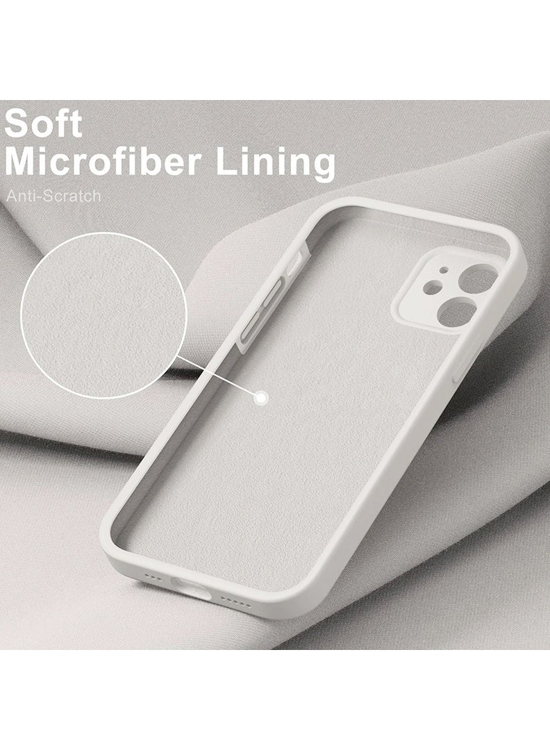 Theodor Protective Ultra Slim Fit Case Liquid Silicone Gel Cover with Full Body Protection Anti-Scratch Shockproof Case For iPhone 12 LIQUID SILICON GREY - Image 4