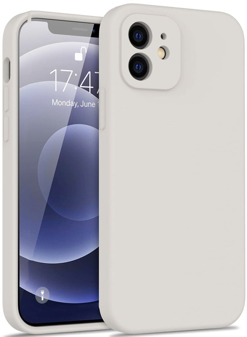 Theodor Protective Ultra Slim Fit Case Liquid Silicone Gel Cover with Full Body Protection Anti-Scratch Shockproof Case For iPhone 12 LIQUID SILICON GREY - Image 1