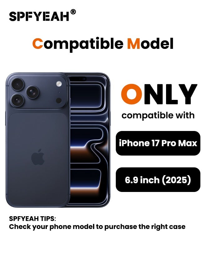 SPFYEAH iPhone 17 Pro Max Case with Privacy Screen Protector | 2-in-1 Bundle, Upgraded [Full Camera Protection] [Magsafe Compatible] [Frosted Translucent] Slim Shockproof Durable Magnetic Case for iPhone 17 Pro Max 6.9 inch (Black, 1+1 Pack) - Image 2