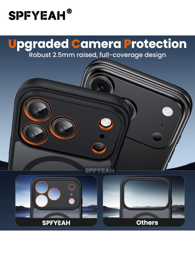 SPFYEAH iPhone 17 Pro Max Case with Privacy Screen Protector | 2-in-1 Bundle, Upgraded [Full Camera Protection] [Magsafe Compatible] [Frosted Translucent] Slim Shockproof Durable Magnetic Case for iPhone 17 Pro Max 6.9 inch (Black, 1+1 Pack) - Image 4