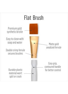 FolkArt Plaid Nylon Brush Set, 50559 Brown (3-Piece)  - Image 3