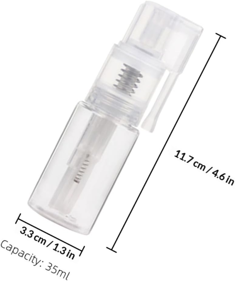 SOLUSTRE 2pcs 35ml Pet Powder Spray Bottles Portable Dry Shampoo Mist Applicator Refillable Travel Cosmetics Blower for Hair Salon and Home Use - Image 2
