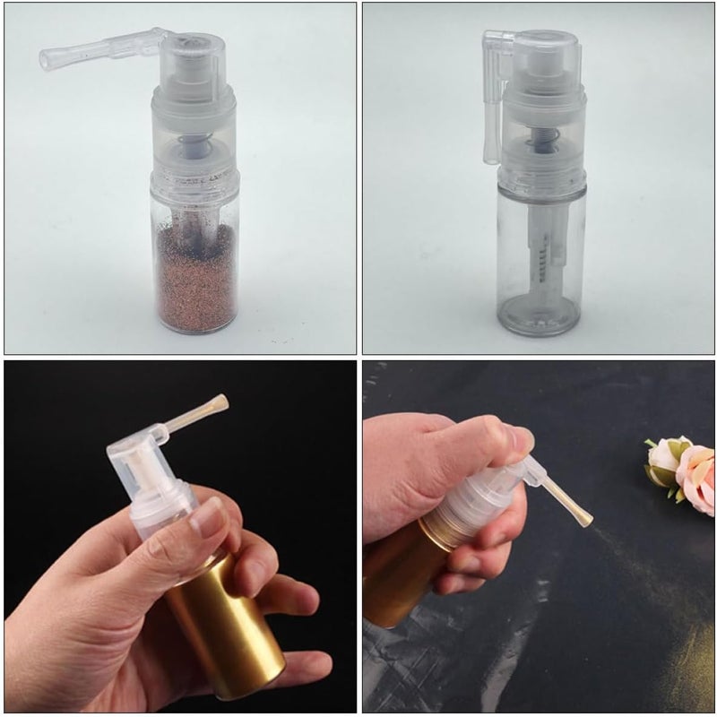 SOLUSTRE 2pcs 35ml Pet Powder Spray Bottles Portable Dry Shampoo Mist Applicator Refillable Travel Cosmetics Blower for Hair Salon and Home Use - Image 5