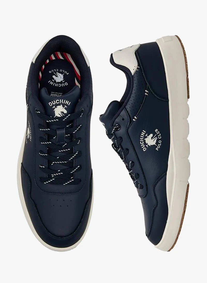 دوتشيني Men Logo Print Lace-Up Ankle Sneakers