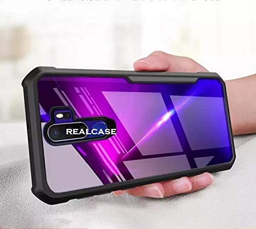 REALCASE Clear Gel TPU Bumper Back Cover Case for Oppo A9 2020 / A5 2020 (E-Black) - Image 1