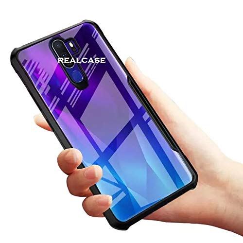 REALCASE Clear Gel TPU Bumper Back Cover Case for Oppo A9 2020 / A5 2020 (E-Black) - Image 2