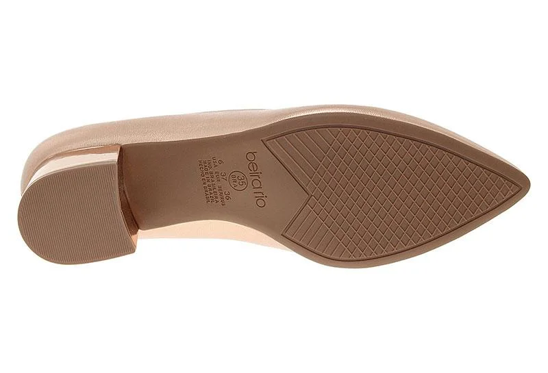 Beira Rio Beira Rio Ladies Low Heel Shoes Gold | Made In Brazil