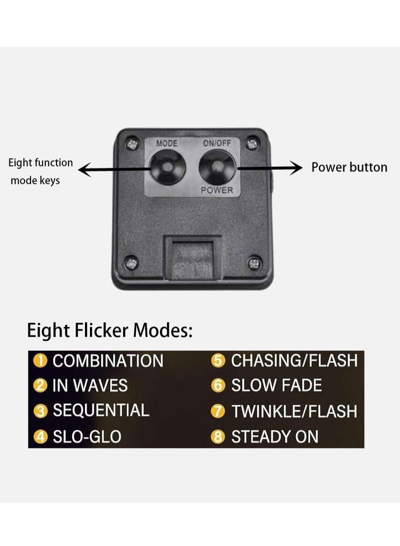 Solar Energy LED String Lights 8 Modes Waterproof Outdoor Indoor String Lights 40ft 100 LED Fairy Lights for Garden Patio Bedroom Party Decor Warm White Christmas (Snowflake) - Image 5