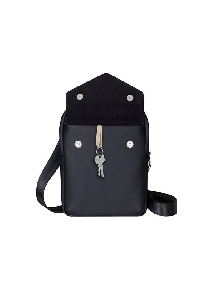 RivaCase 8511 Black Canvas Crossbody Bag 11" - Image 3
