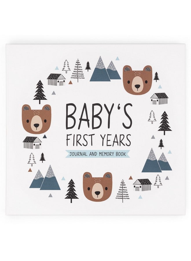 Pondering Pine Keepsake Baby Memory Book for Baby Boy or Girl - Timeless Woodland Baby Journal Scrapbook Photo Album for First 5 Years - Milestone Book to Record Every Event from Birth to Age 5 - Image 1