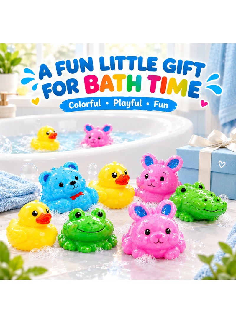 Lukadah 6 PCS Baby Bath Duck Toy Set | Colorful Floating Rubber Ducks | Soft Squeaky Bath Toys for Toddlers & Kids | Safe Water Play Toy, Ages 12+ Months - Image 3