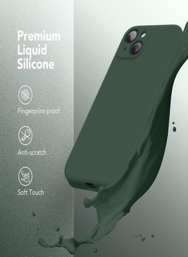 SuydanBox Magnetic for iPhone 14 Case, Compatible with MagSafe, [Full Camera Protection][Screen Protector] Silicone Shockproof Protective Phone Case for iPhone 14 6.1 inch, Alpine Green - Image 3