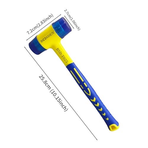BOOSDEN Double-Faced Rubber Mallet Hammer, Shockproof Anti-Slip Small Hammer, 30mm - Image 2