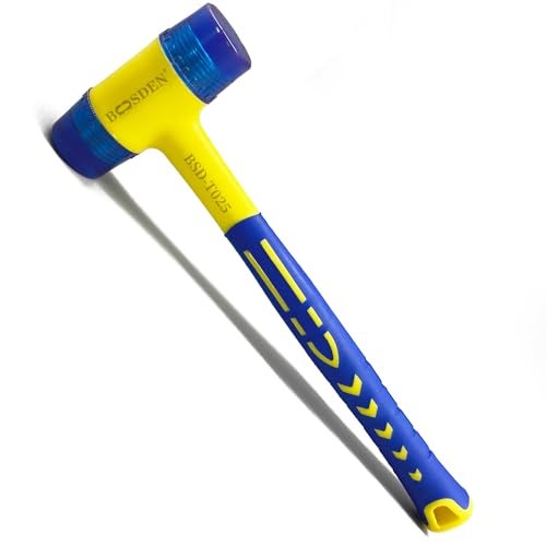 BOOSDEN Double-Faced Rubber Mallet Hammer, Shockproof Anti-Slip Small Hammer, 30mm - Image 1