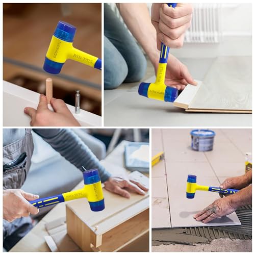 BOOSDEN Double-Faced Rubber Mallet Hammer, Shockproof Anti-Slip Small Hammer, 30mm - Image 5