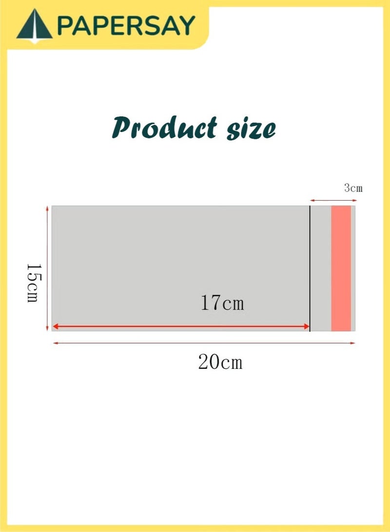 PAPERSAY 200 Pieces Transparent Self-sealing Cellophane Bag,15cmx20cm, Biscuit Packaging Bags, Resealable Cellophane Bags For Packaging Biscuits, Gifts,Favours, Candies, Stationery, all Kinds of Daily Necessities - Image 2