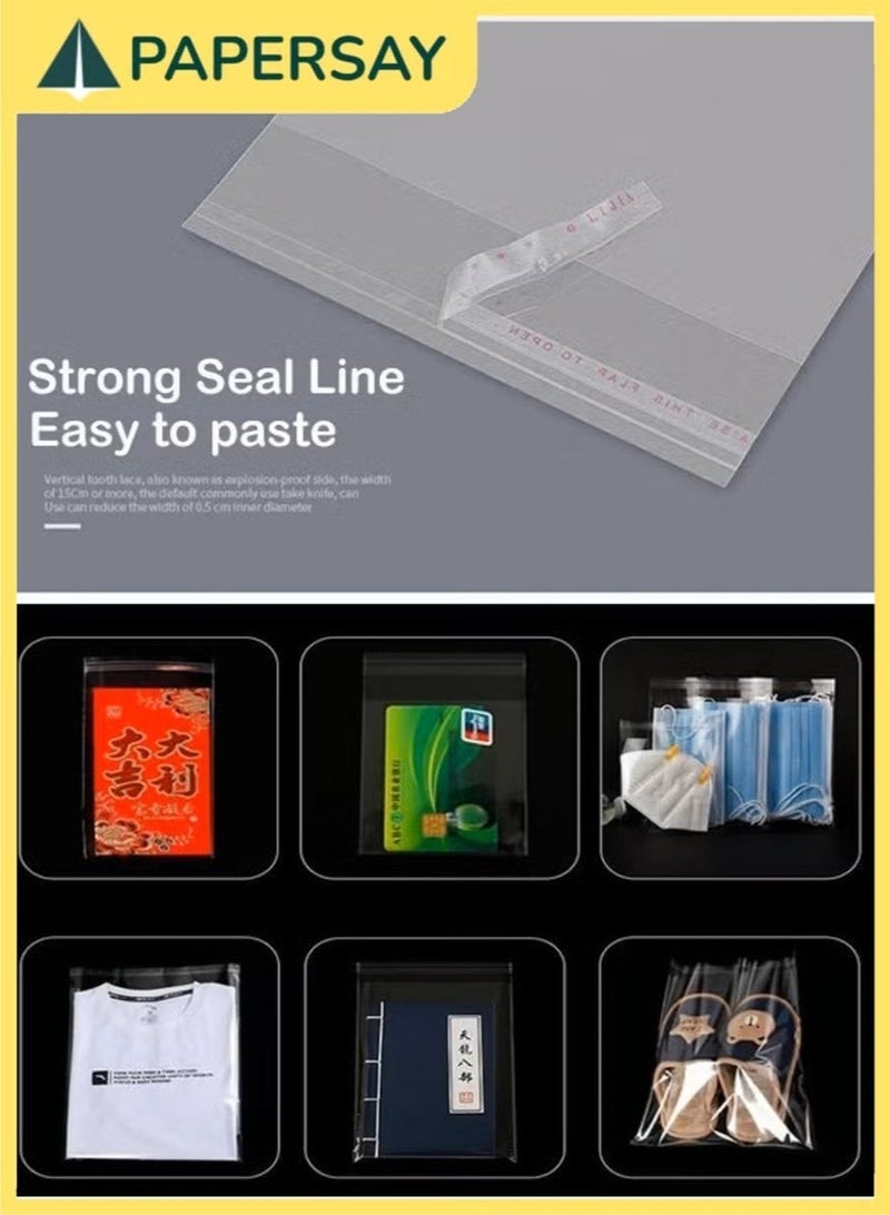 PAPERSAY 200 Pieces Transparent Self-sealing Cellophane Bag,15cmx20cm, Biscuit Packaging Bags, Resealable Cellophane Bags For Packaging Biscuits, Gifts,Favours, Candies, Stationery, all Kinds of Daily Necessities - Image 4
