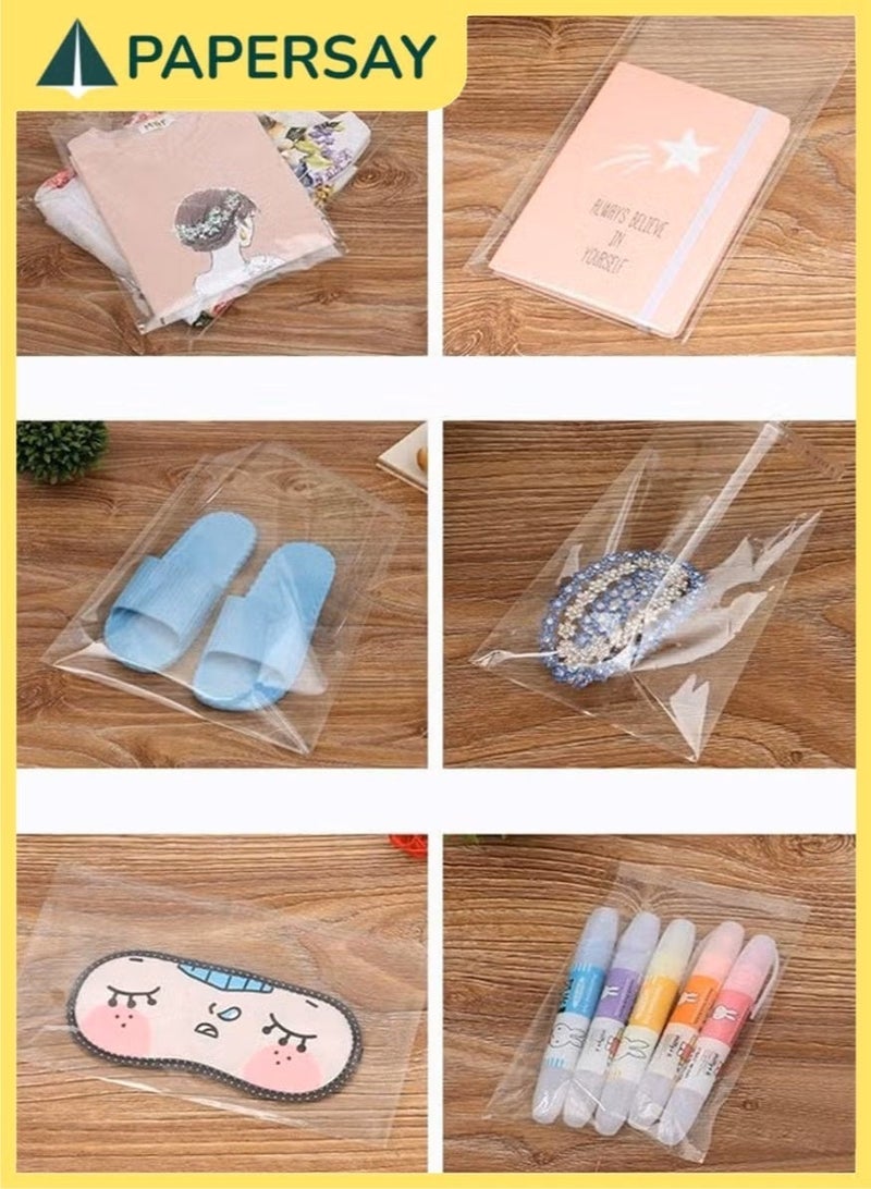 PAPERSAY 200 Pieces Transparent Self-sealing Cellophane Bag,15cmx20cm, Biscuit Packaging Bags, Resealable Cellophane Bags For Packaging Biscuits, Gifts,Favours, Candies, Stationery, all Kinds of Daily Necessities - Image 5