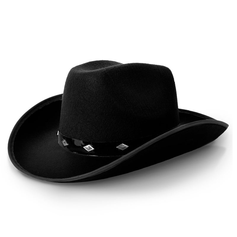 Fun Central Felt Studded Cowboy Hat Party Favor Supplies Black - Image 2