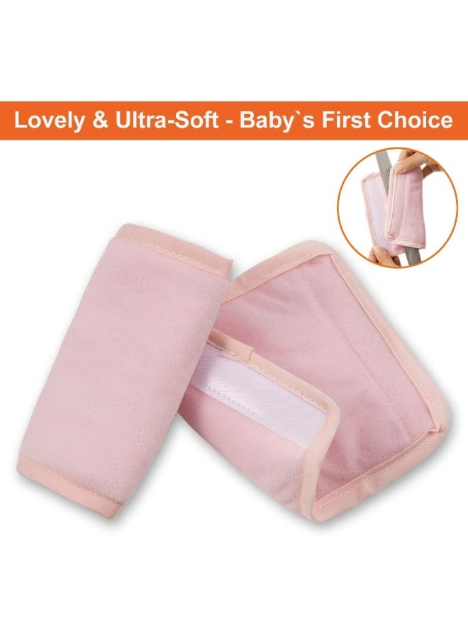 COOLBEBE Car Seat Straps Shoulder Pads for Baby Kids, Super Soft Seat Belt Covers for All Car Seats/Pushchair/Stroller/High Chair - Image 3