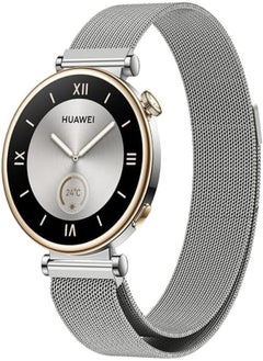 18mm Milanese Bands Compatible with Huawei Watch GT4 41mm 2023, Magnetic Loop Strap, Stainless Steel Wristbands No Gap Classic Metal Mesh Wristband for Women Men