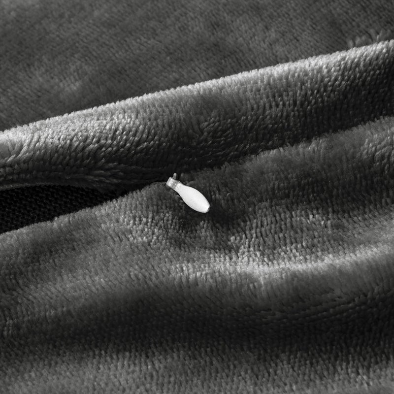 BEDELITE Body Pillow Cover with Zipper Closure, Super Soft and Cozy Fuzzy Fleece Pillowcase 20 x 54 Inches, Luxury Fluffy Plush Long Body Pillow Pillowcase for All Seasons(Dark Gray) - Image 4