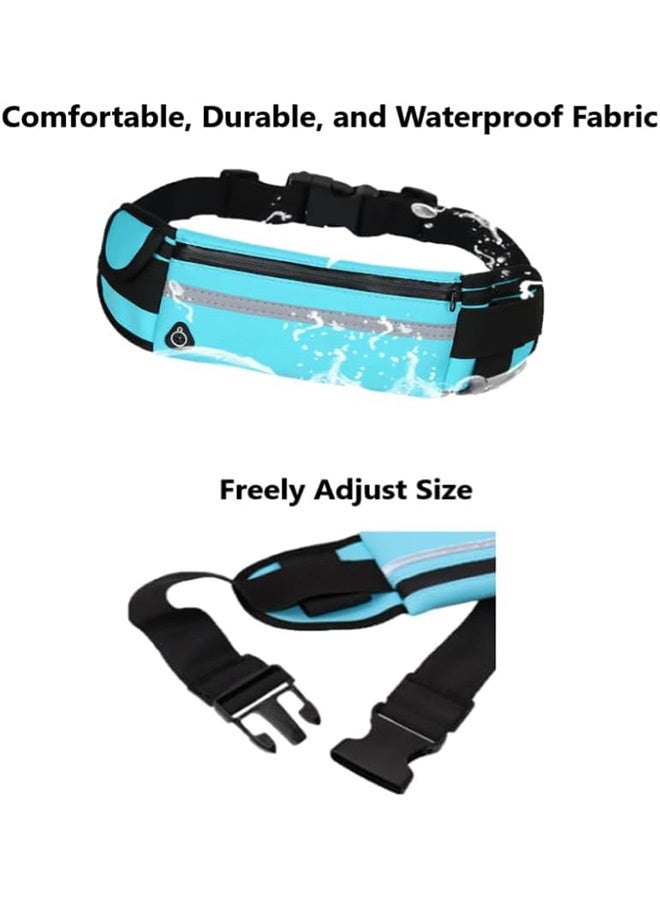 إم إكس إن 3 PCS Running Waist Belt (حزام الخصر), Adjustable Waist Packs, Running Waist Bag for Hiking Cycling Comfortable Unisex Waist Packs for Workout Cycling Travelling  - Image 3