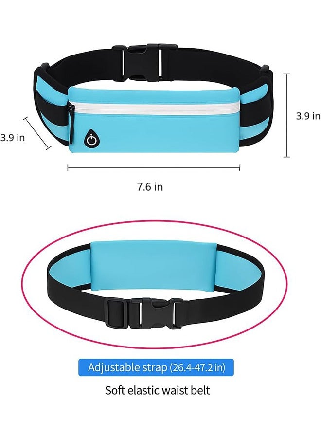إم إكس إن 3 PCS Running Waist Belt (حزام الخصر), Adjustable Waist Packs, Running Waist Bag for Hiking Cycling Comfortable Unisex Waist Packs for Workout Cycling Travelling  - Image 2