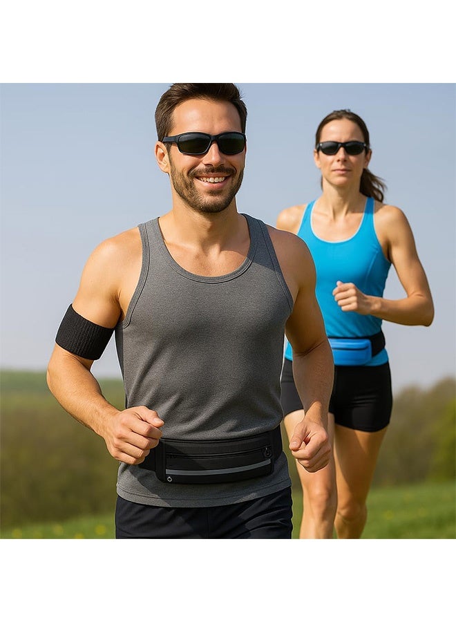 إم إكس إن 3 PCS Running Waist Belt (حزام الخصر), Adjustable Waist Packs, Running Waist Bag for Hiking Cycling Comfortable Unisex Waist Packs for Workout Cycling Travelling  - Image 5