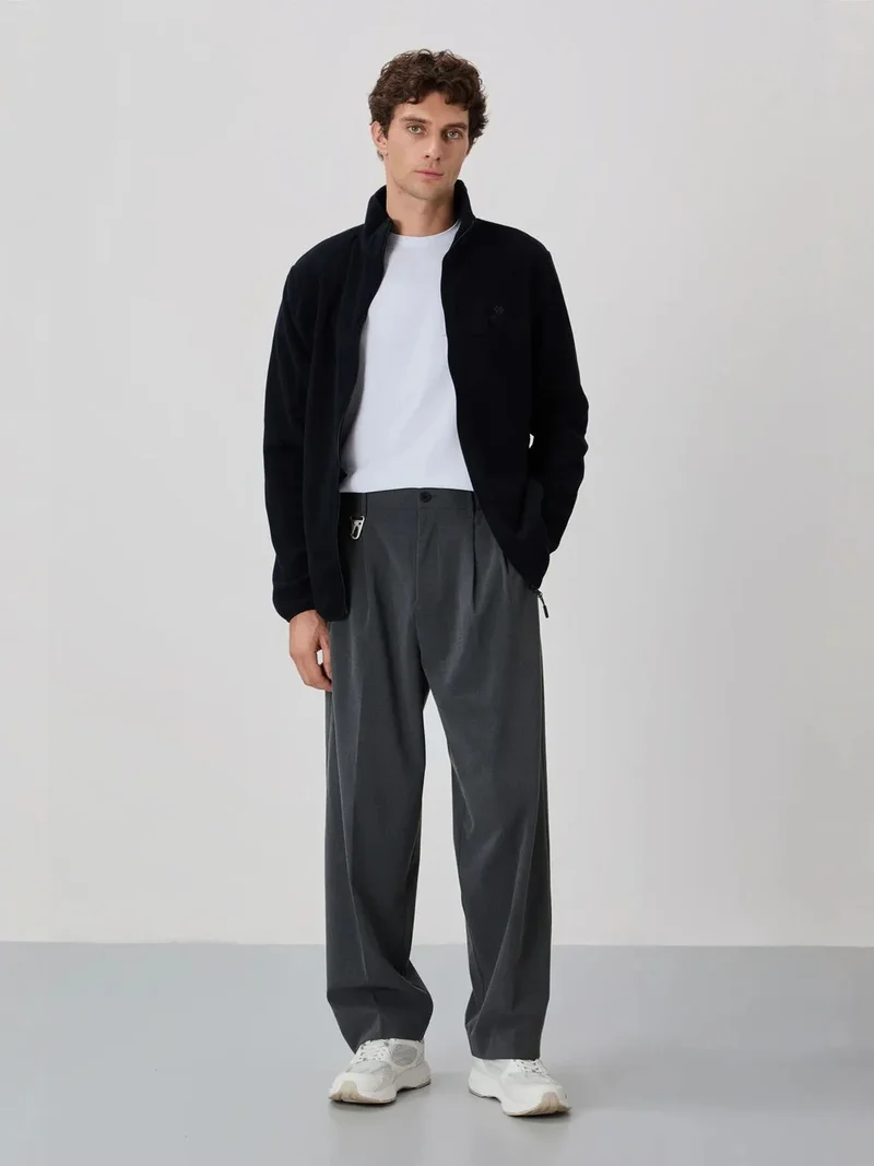 تومي لايف TOMMY Men's Plush Zip-front Sweatshirt
