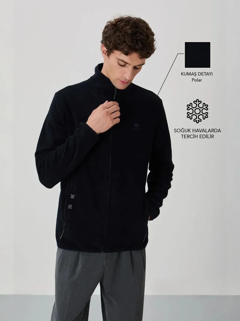 تومي لايف TOMMY Men's Plush Zip-front Sweatshirt