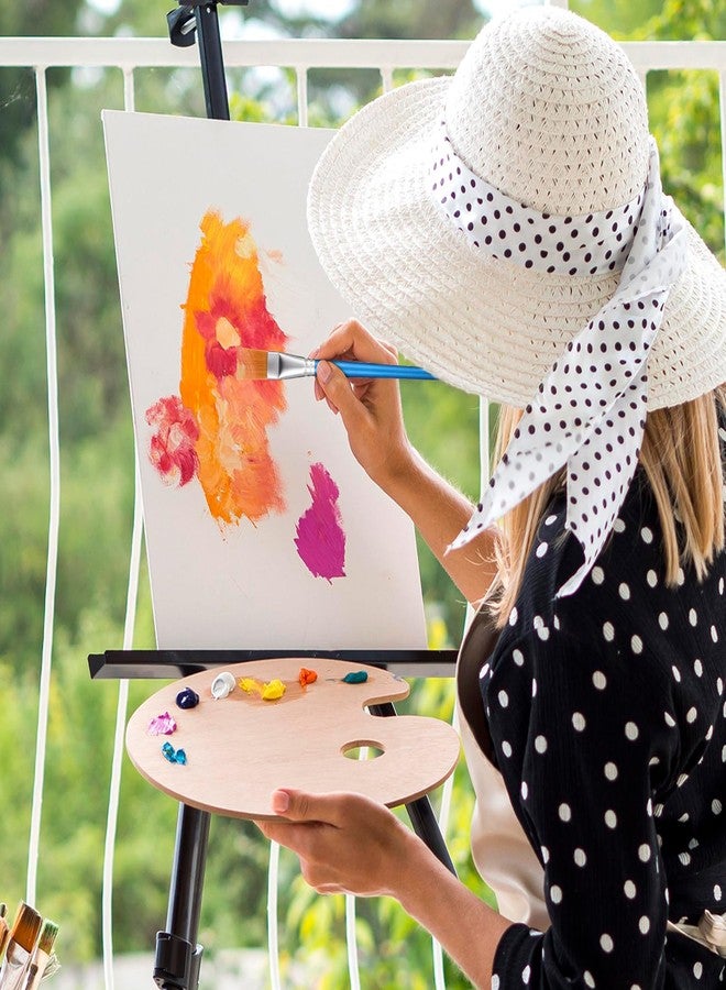 Grevosea 1 Inch Flat Paint Brushes, 40 Pieces Large Acrylic Painting Brushes Bulk with Wooden Handle for Acrylic Watercolor Oil Crafts Face Body Art - Image 5