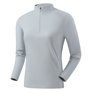 Sorona Long Sleeve T-shirt Mens Comfort Fit Half-Zip white fog gray - pzsku/Z2490289C3E34B6588015Z/45/1746212997/1734cfdb-97de-4d81-a242-798cff84409e
