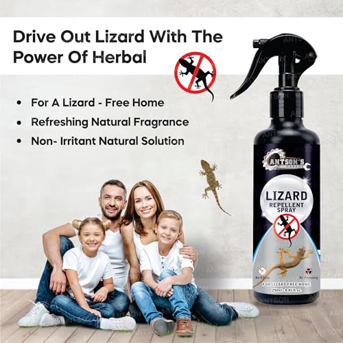 Antson 250 ml Lizard Repellent Spray | Repellent for Home Spray Pest Control | Made With Plants Oil, Irritant-Free, Chemical-Free | Baby-Safe, Skin-Safe, Plant-Safe (Lizard Repellent) - Image 3