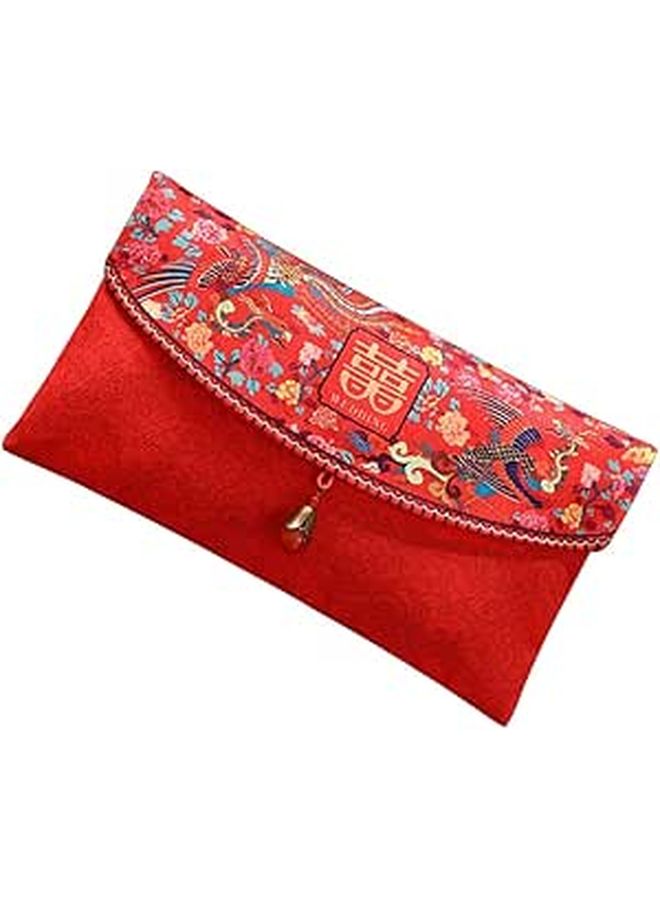Chinese Silk Wedding Red Envelopes for Celebrations Red Color - Image 1