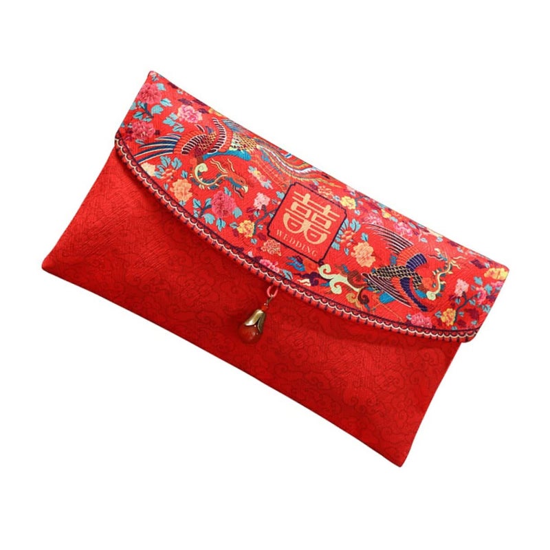 Chinese Silk Wedding Red Envelopes for Celebrations Red Color - Image 2