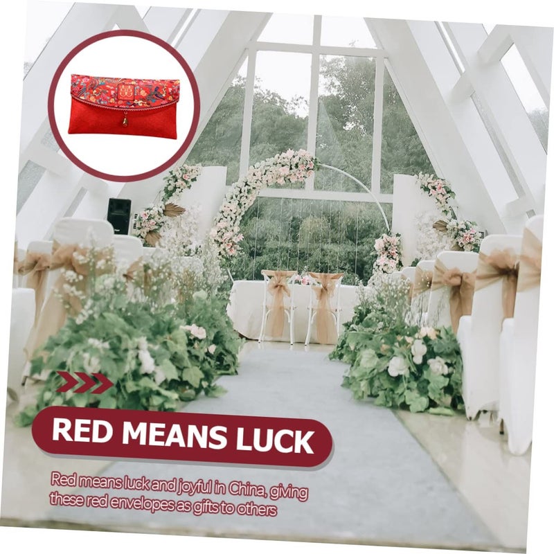 Chinese Silk Wedding Red Envelopes for Celebrations Red Color - Image 4
