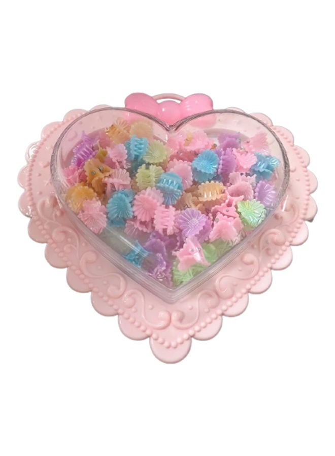 NIBEMINENT 80-Piece Tiny Flower Hair Claw Clips Multicolour - Image 1