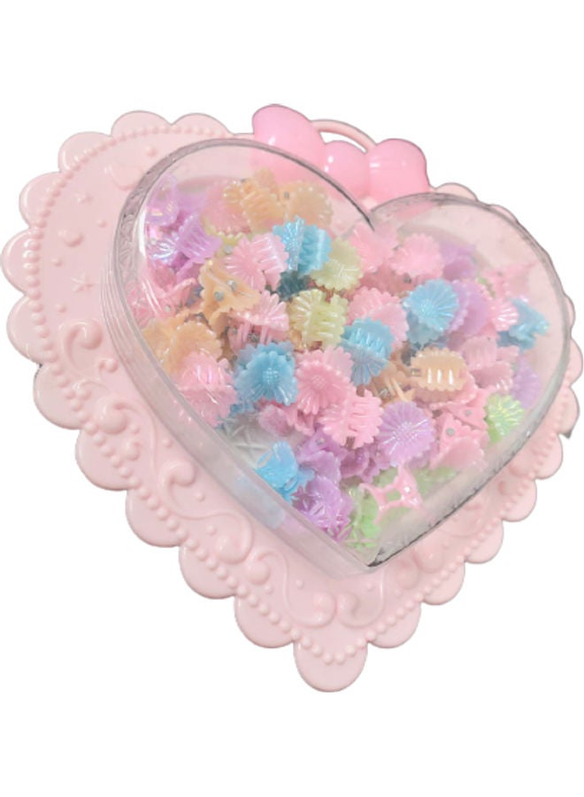 NIBEMINENT 80-Piece Tiny Flower Hair Claw Clips Multicolour - Image 3