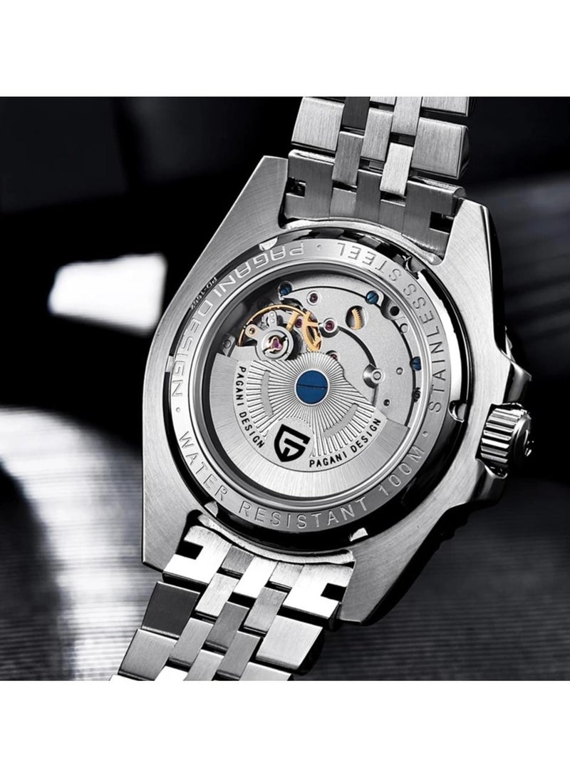 PAGANI DESIGN ساعة أوتوماتيكية للرجال PD1662 كوكا كولا GMT – 40 مم من الفولاذ المقاوم للصدأ مع سوار جوبيلية - Image 2