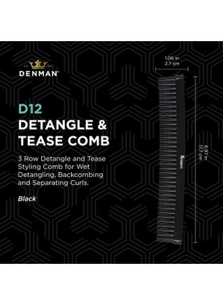 Ean By Denman (Black) Curl Volumiser Comb For Separating, Styling, Defining, Enhancing & Boosting Curls (D12) - pzsku/Z24903EA56B7176B76923Z/45/_/1734183054/17a24134-a258-42ce-81c5-863983c1e7a8