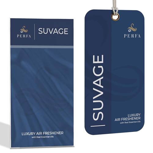Perfa Savage Disposable Card Freshener for Men | Car Scents Air Freshener with Sauvage Fragrance | Strong Car Perfume Air Freshener with Odour Eliminating Technology | Suvage by Perfa - Image 2
