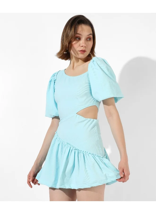 Pinacolada  Women's Solid Light Blue Regular Fit Dress for Women | Best Price UAE
