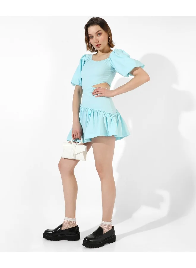 Pinacolada  Women's Solid Light Blue Regular Fit Dress for Women | Best Price UAE