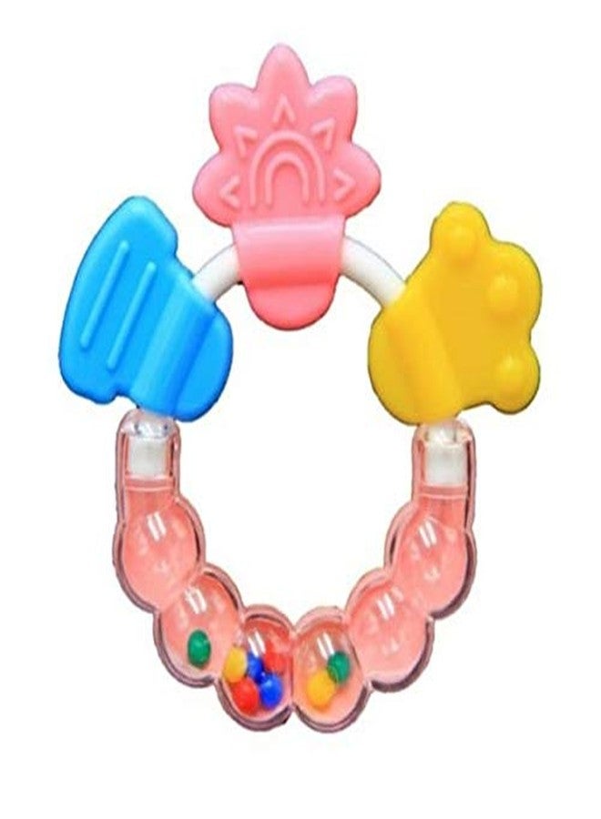 First Trend Rattle and Teether Toys Set for Babies Rattle Purple Pink