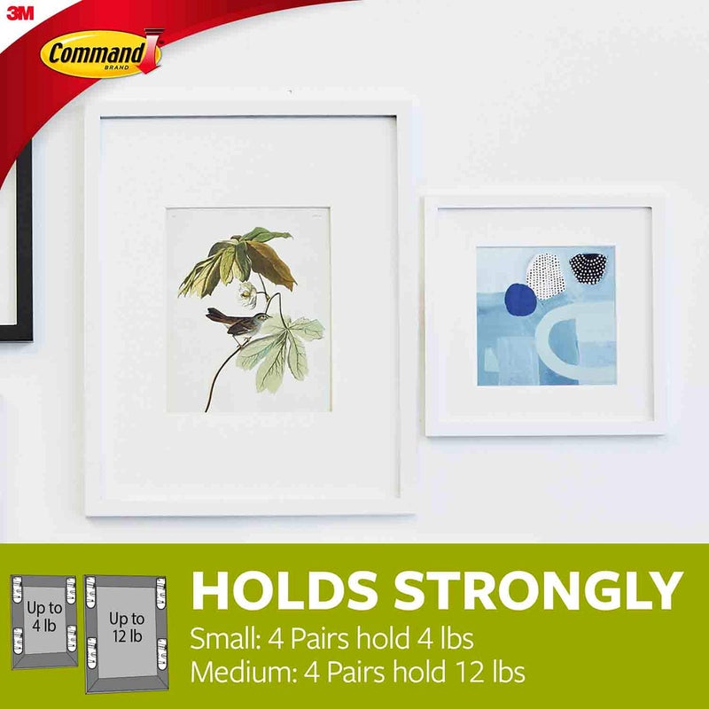 Command Picture Hanging Strips Value Pack, 12 Pairs: 8-Medium, 4-Small Pairs, Decorate Damage-Free - Image 4