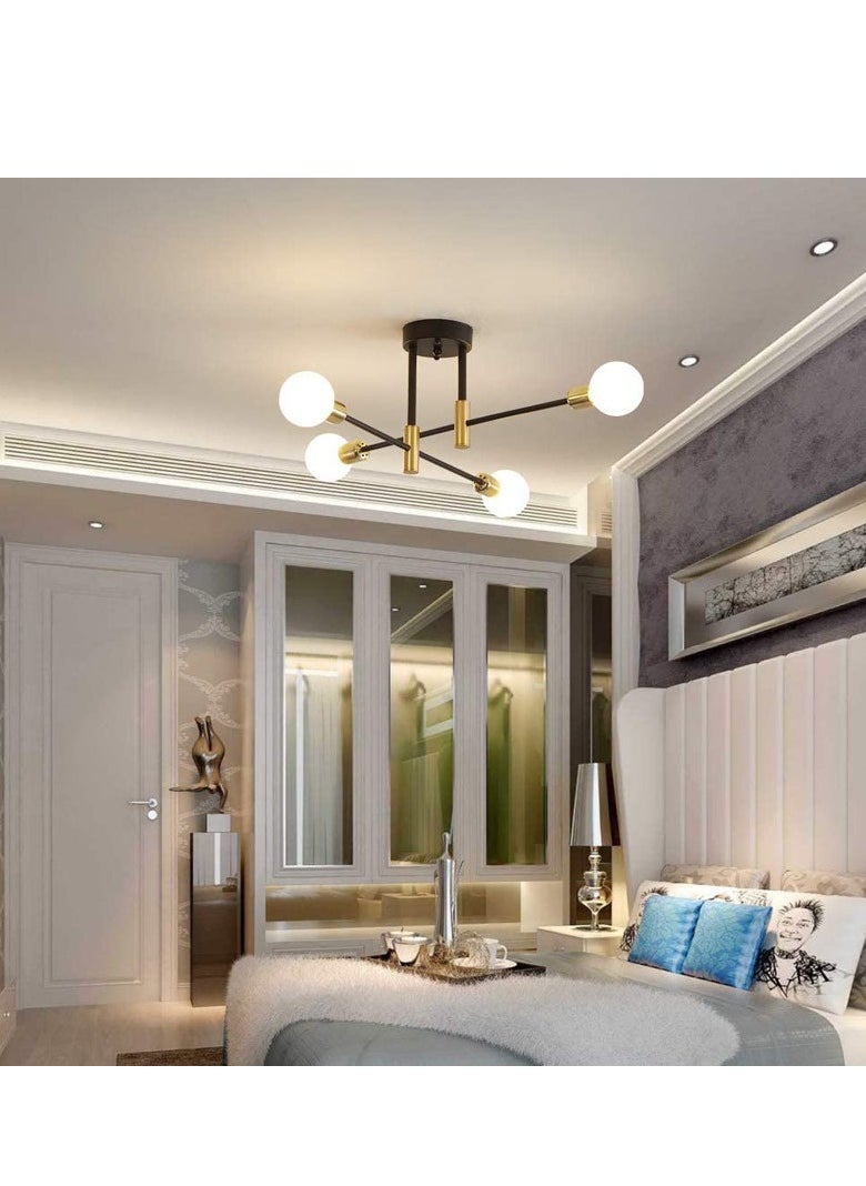 Goeco Industrial Ceiling Light, Chandelier Diameter, 180° Adjustable Ceiling Lamp for Bedroom, Kitchen, Living Room, Without Bulb  - Image 4