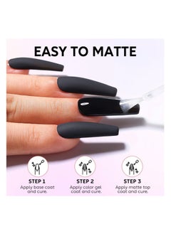 OSYA osya base Coat and matte top coat and top coat 15ml Large Capacity Top Coat Clear Gel Nail Polish Soak Off U V LED Gel for Starters Professionals Home DIY Nail Salon Manicure  - Image 5